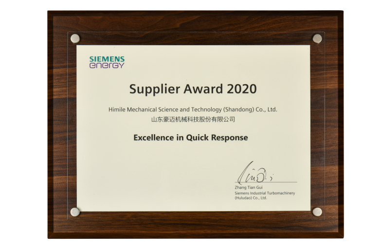 siemens excellent supplier award